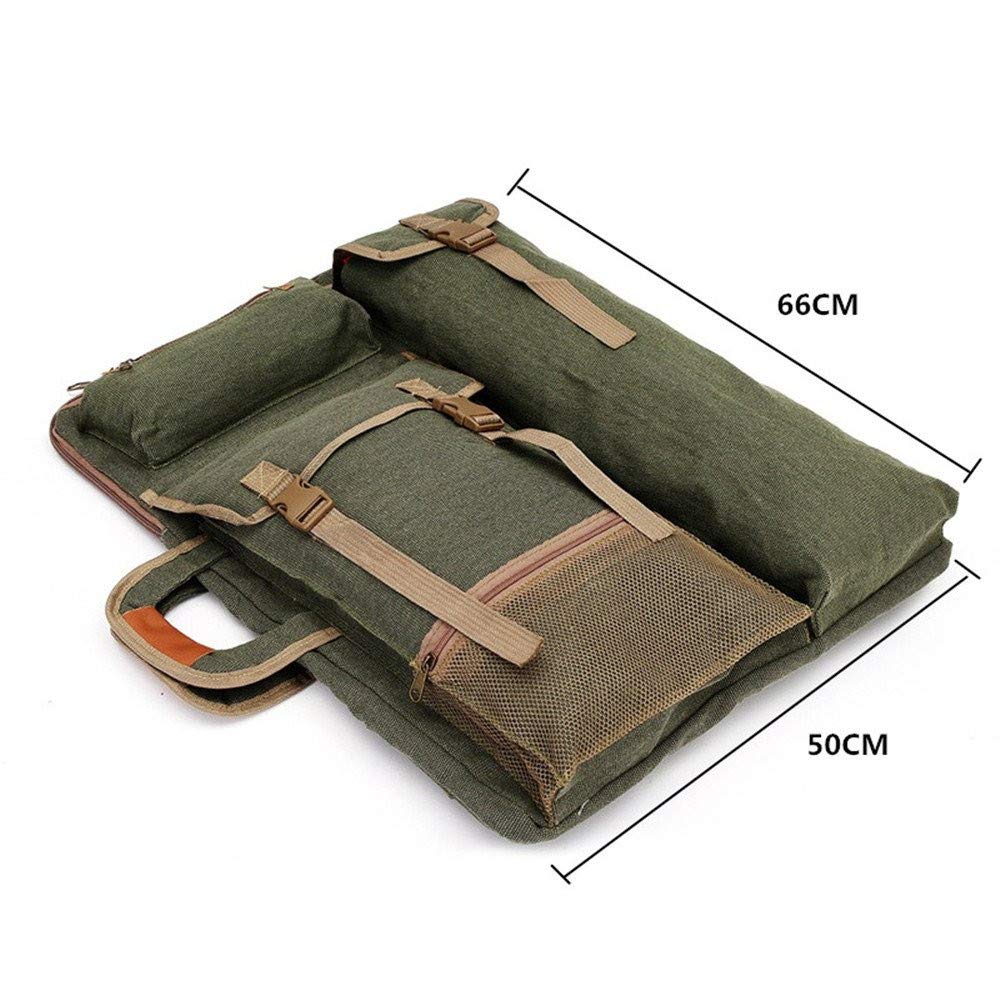 Bolso de Lona Multifuncional 4K Camuflaje Portátil a Prueba de Agua para Artista - Mochila de Hombro para Dibujo y Bocetos - Carpeta de Dibujo BU-856
