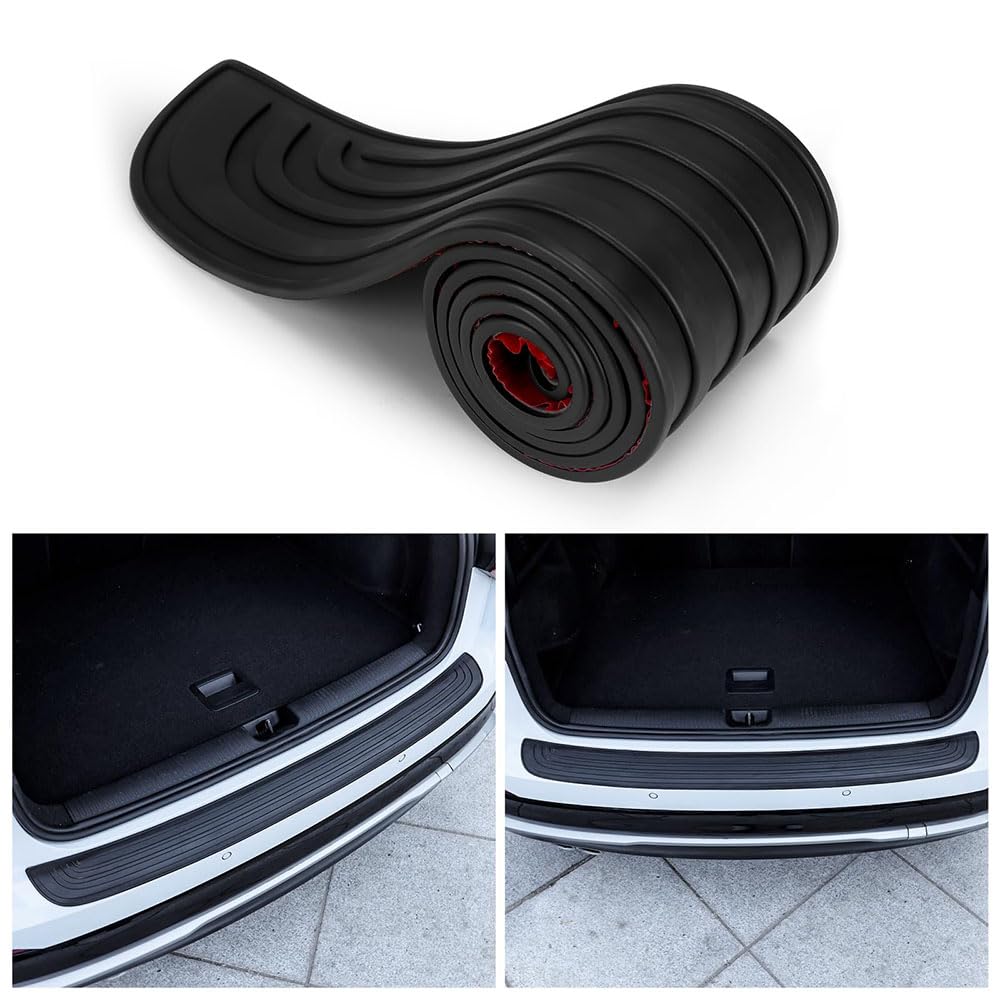 ZBGHJL 1 Car Pack Rear Bumper Guard Protector for Toyota PRADO LC250 2024, Anti-Scratch Bumper Protector Strip Car Rear Bumper Protector Door Entry Guards Rubber,104 * 9cm