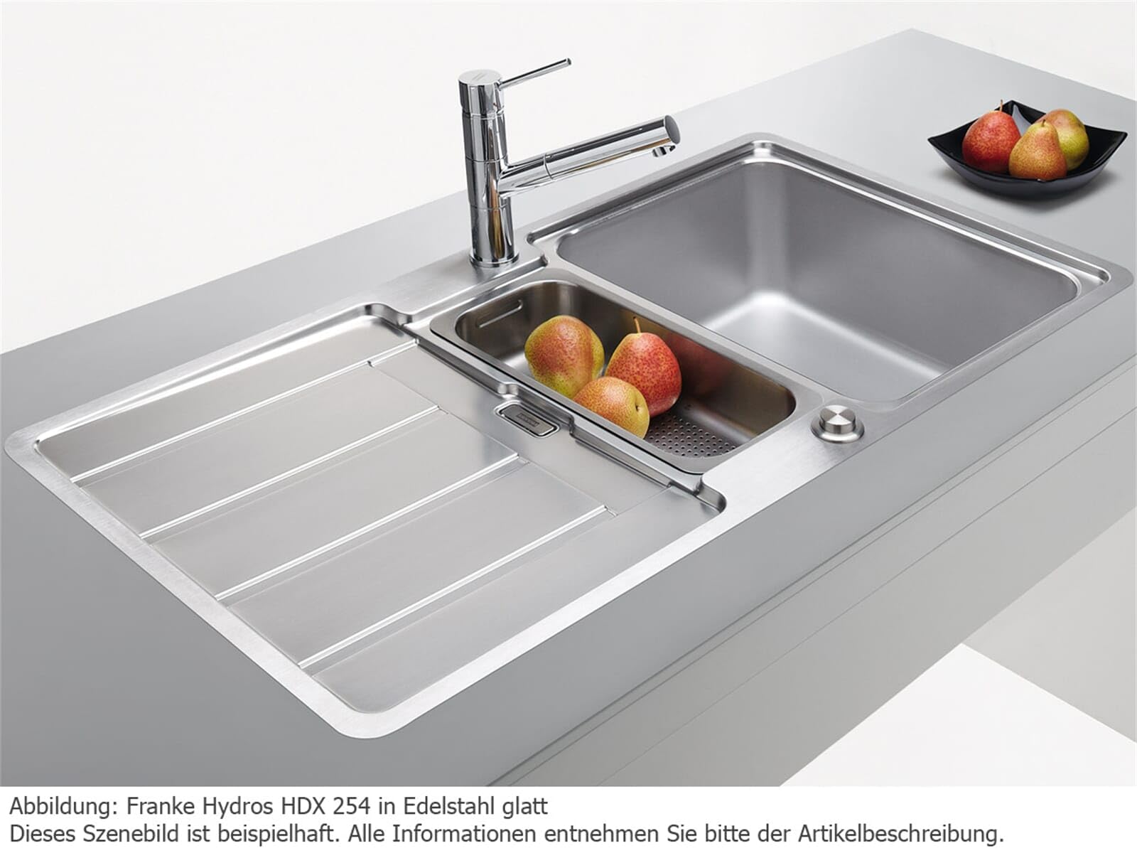 Franke Hydros HDX 254 Edelstahlspüle glatt - 127.0378.733