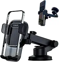 Suporte Celular para Carro, 360°, Antivibração, Antiqueda, Fixação Firme no Vidro e Painel Veicular Automotivo Universal, Compativel com todos os Celulares Apple iPhone Samsung Galaxy - Premium