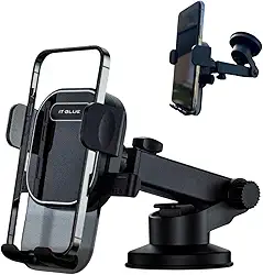 Suporte Celular para Carro, 360°, Antivibração, Antiqueda, Fixação Firme no Vidro e Painel Veicular Automotivo Universal, Compativel com todos os Celulares Apple iPhone Samsung Galaxy - Premium