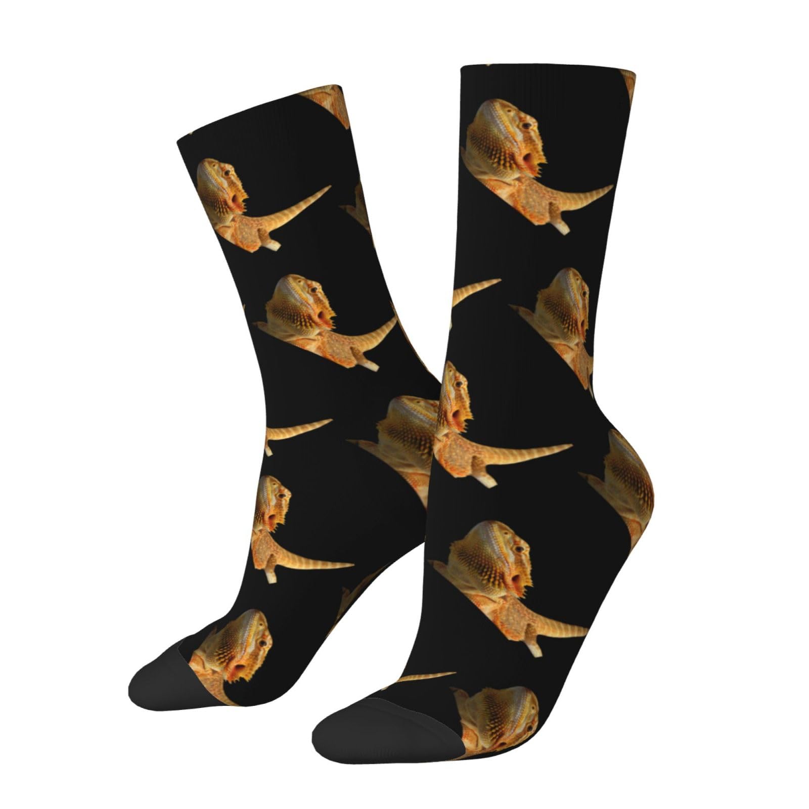DISNIMOO Bearded Dragon Socks Funny Novelty Crew Socks Gift For Men Women Teen