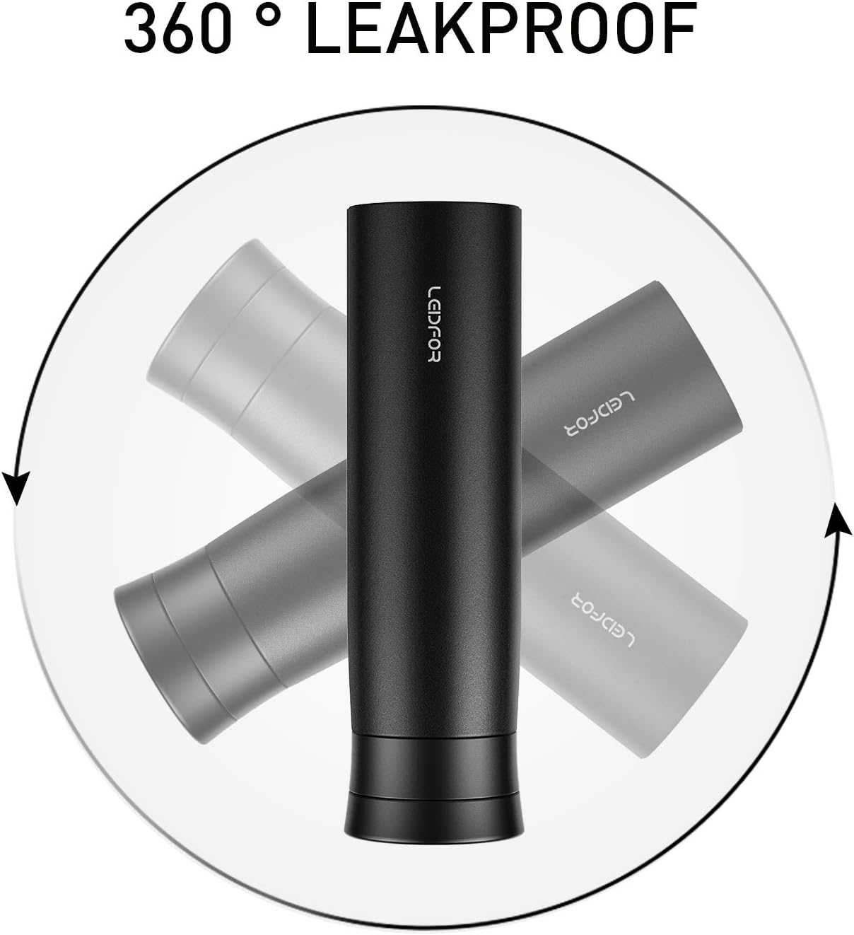 Leidfor Tea Bottle with Strainer Filter Tea Thermal Cup Tumbler Double Wall Vacuum Insulated