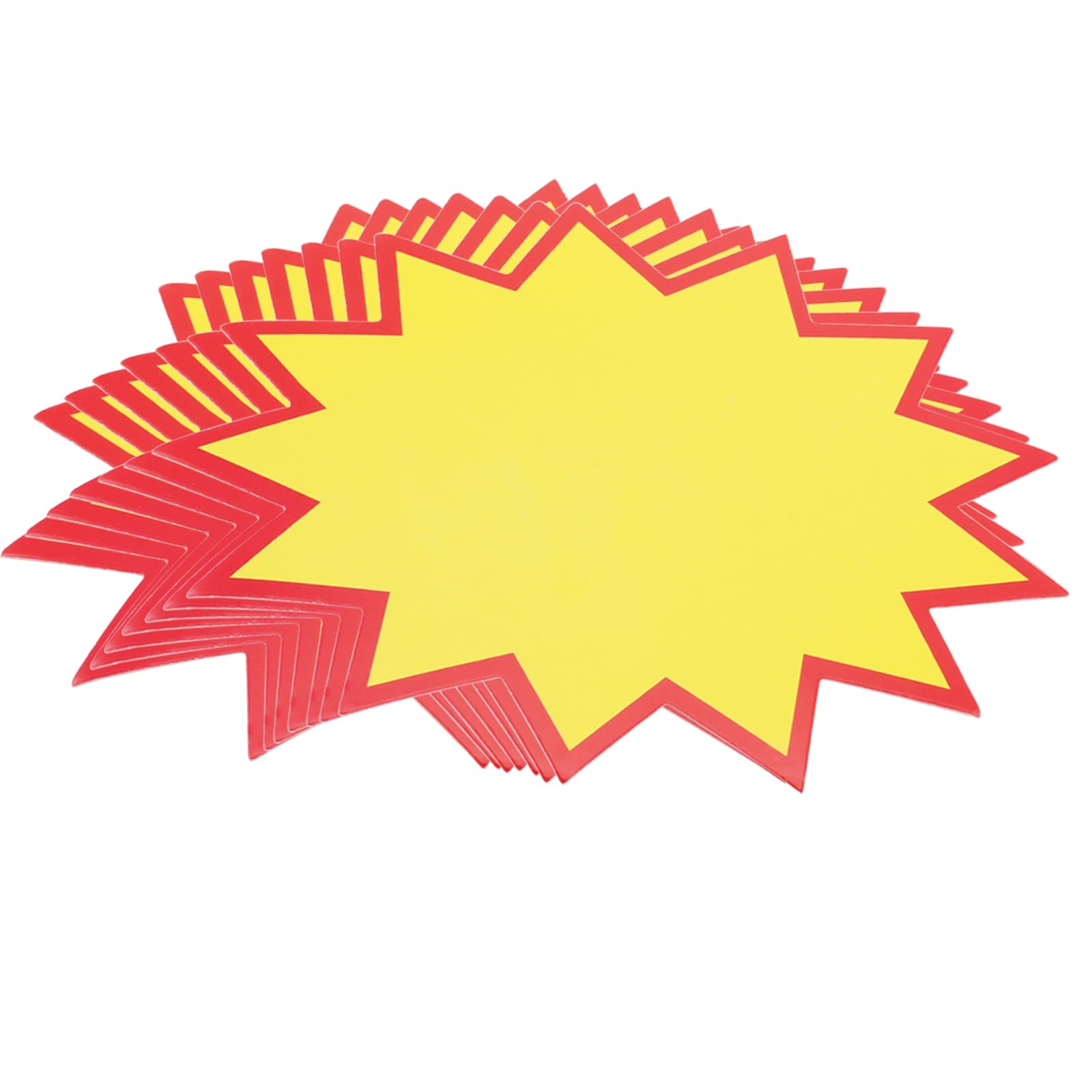 300 etichette per prezzi, 13 x 17 cm, giallo Starburst, cartellini per prezzi, biglietti promozionali per negozi al dettaglio, supermercati