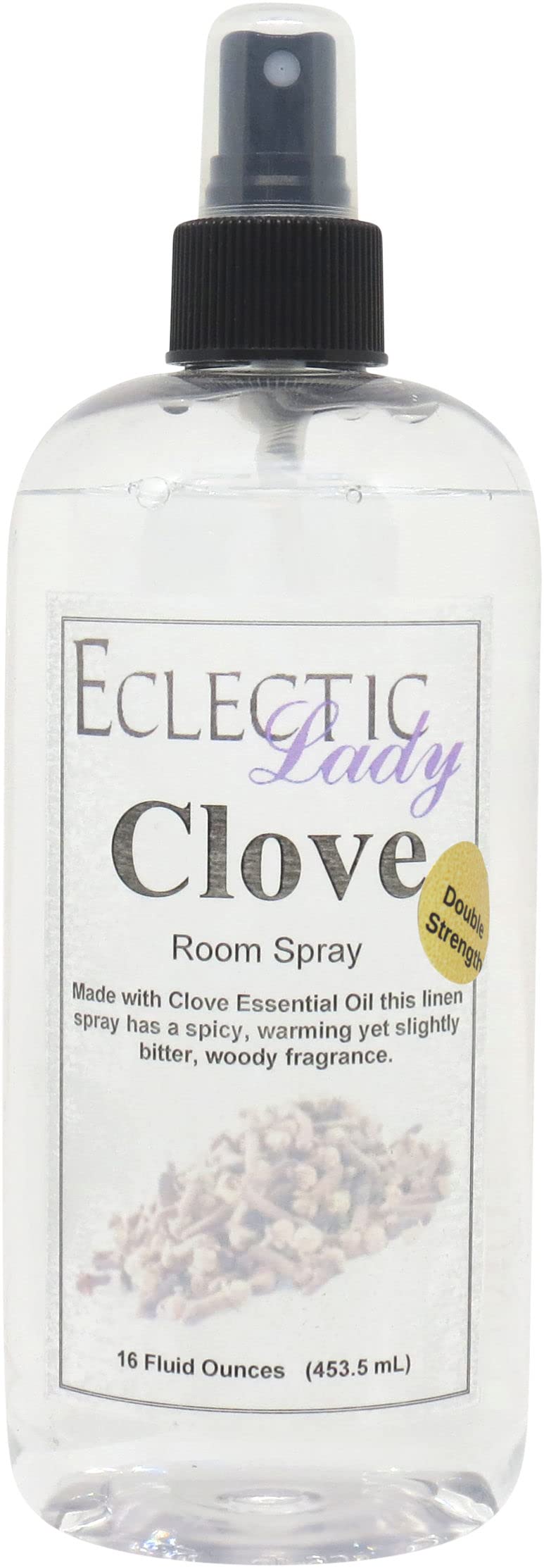 Clove Room Spray (Double Strength), 16 Ounces, No Artificial Colors, Parabens, or Preservatives - Fragrant Aromatic Room Mist For Home, Room, Office, Made With Essential Oils