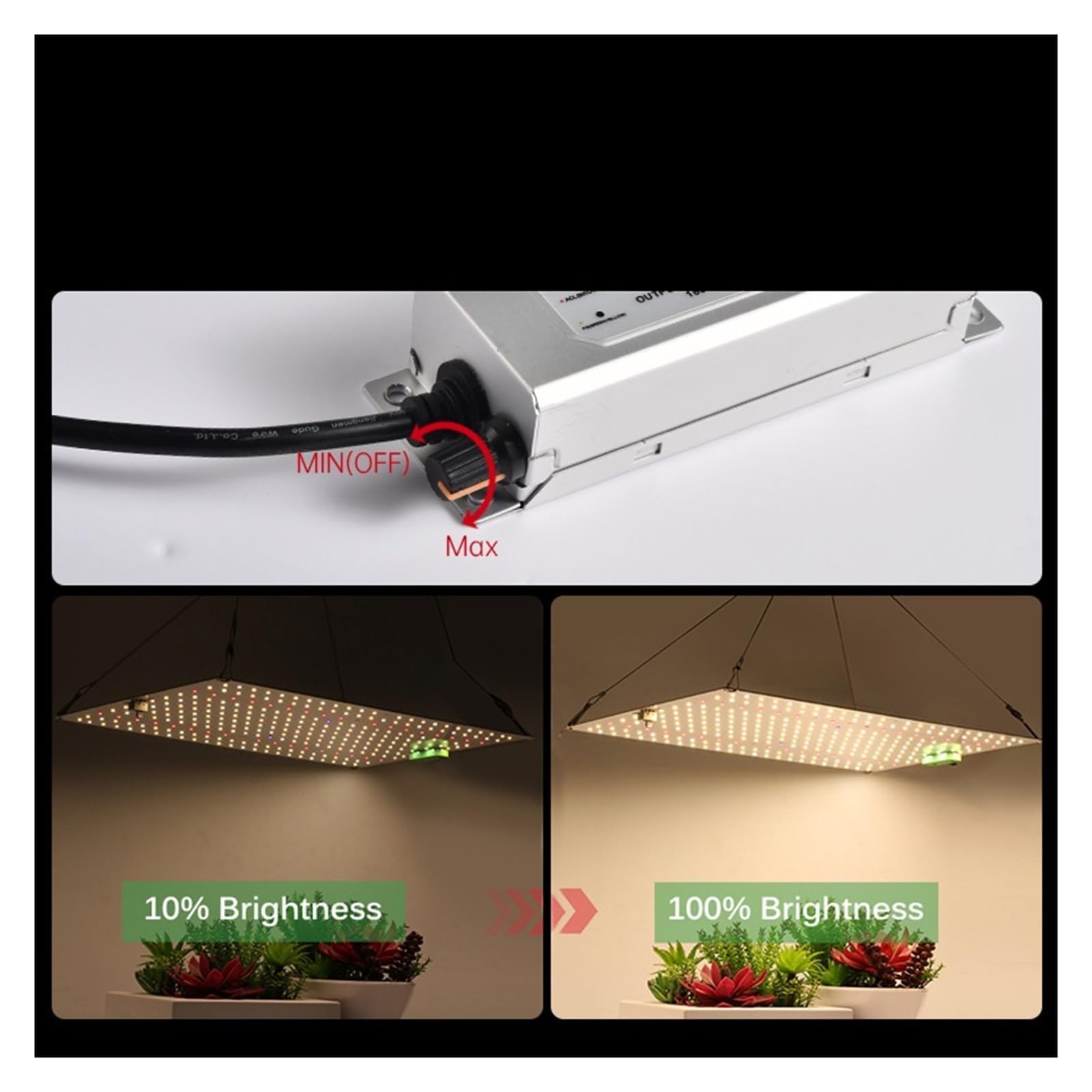 Lampada per Piante, 65/85/120W Ultra-sottile Spettro Completo LED In Alluminio Chip Lampada Crescente Dimmerabile Coltiva La Lampada for La Serra pianta Coltiva L'illuminazione(60W)