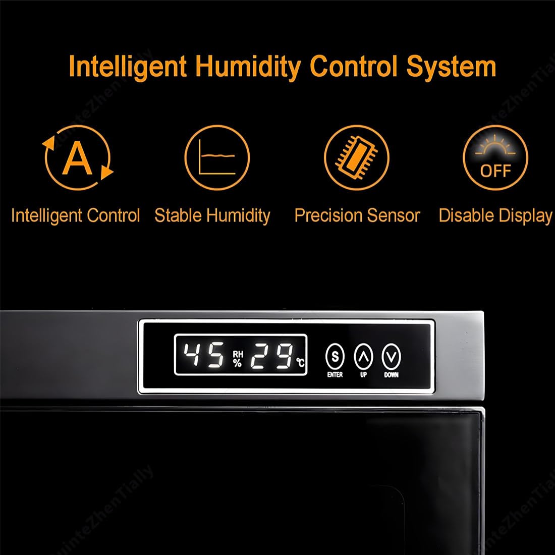 Armario seco de filamentos, caja de almacenamiento sellada de 70 L con control de humedad (15%-60% RH) para materiales de impresora 3D, nailon, PLA, PETG, ABS, TPU, PA