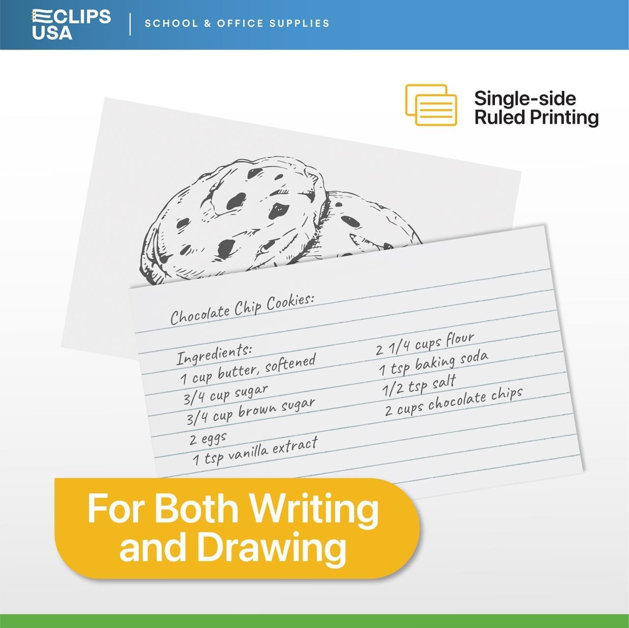 10,000 Bulk Index Cards 3x5 Ruled - 100 Packs Of 100 Note Cards For School & Office