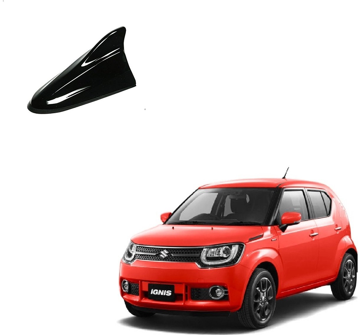 Kozdiko Black Shark Fin Signal Receiver Antenna for Maruti Ignis-picture-16