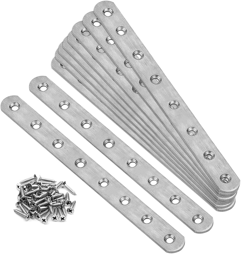 10 Packs Flat Mending Plate Stainless Steel Straight Repair Plates