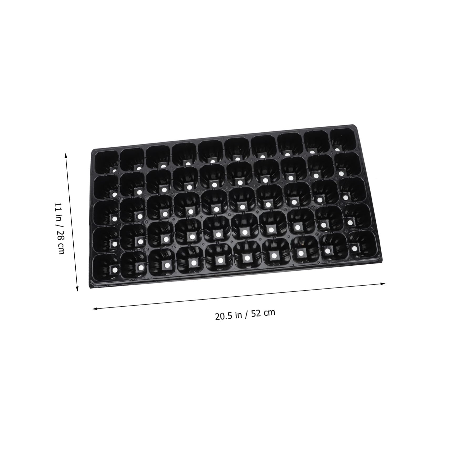 Toyvian Bandejas de Semillero de 10 Piezas Diseño de 50 Agujeros, Hechas de PP Resistente, Transpirables Jardinería Estable