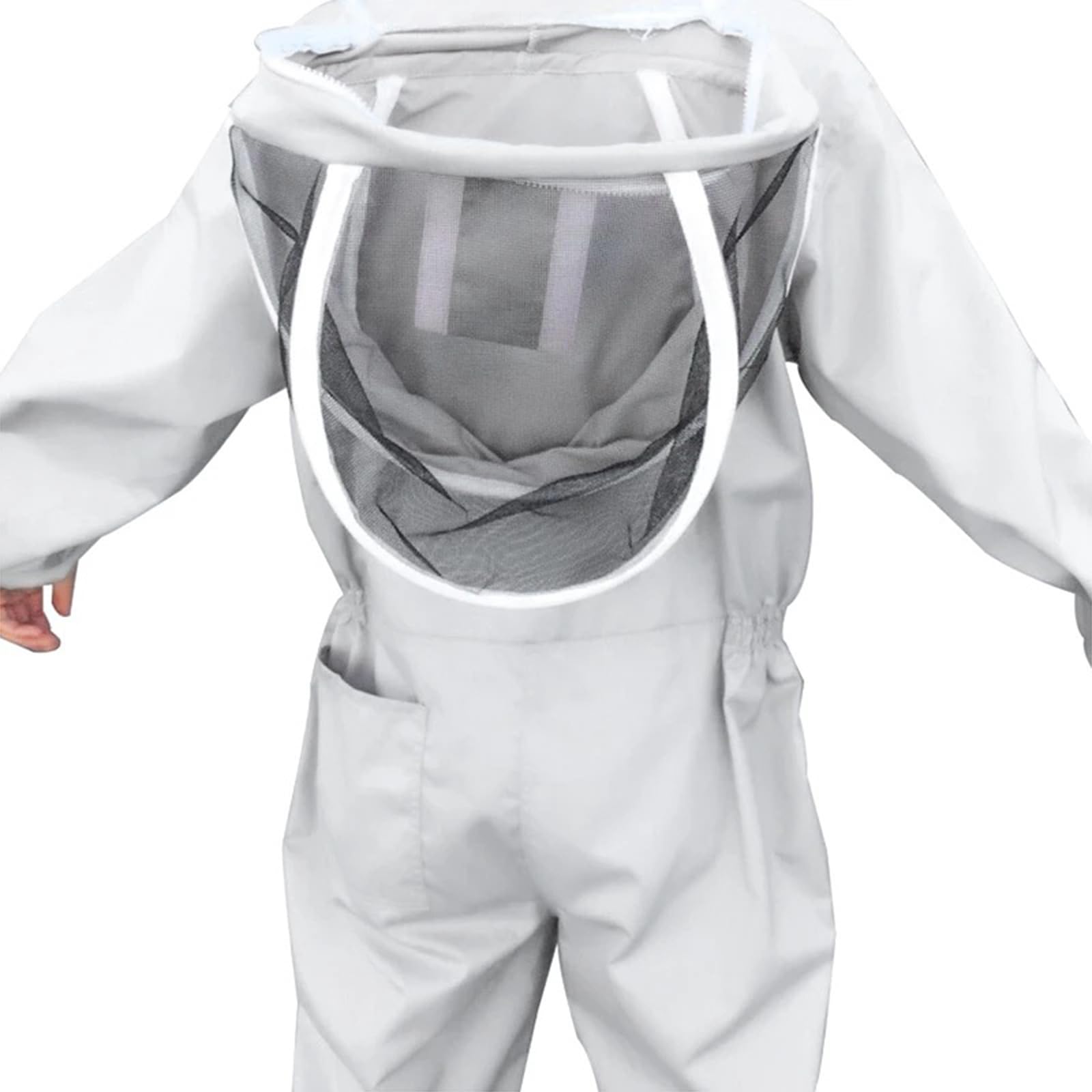 Mono De Apicultura De Cuerpo Entero con Velo Abrigo Protector De Apicultores Traje De Apicultura Traje De Apicultura Profesional con Guantes Anti Avispas Equipo