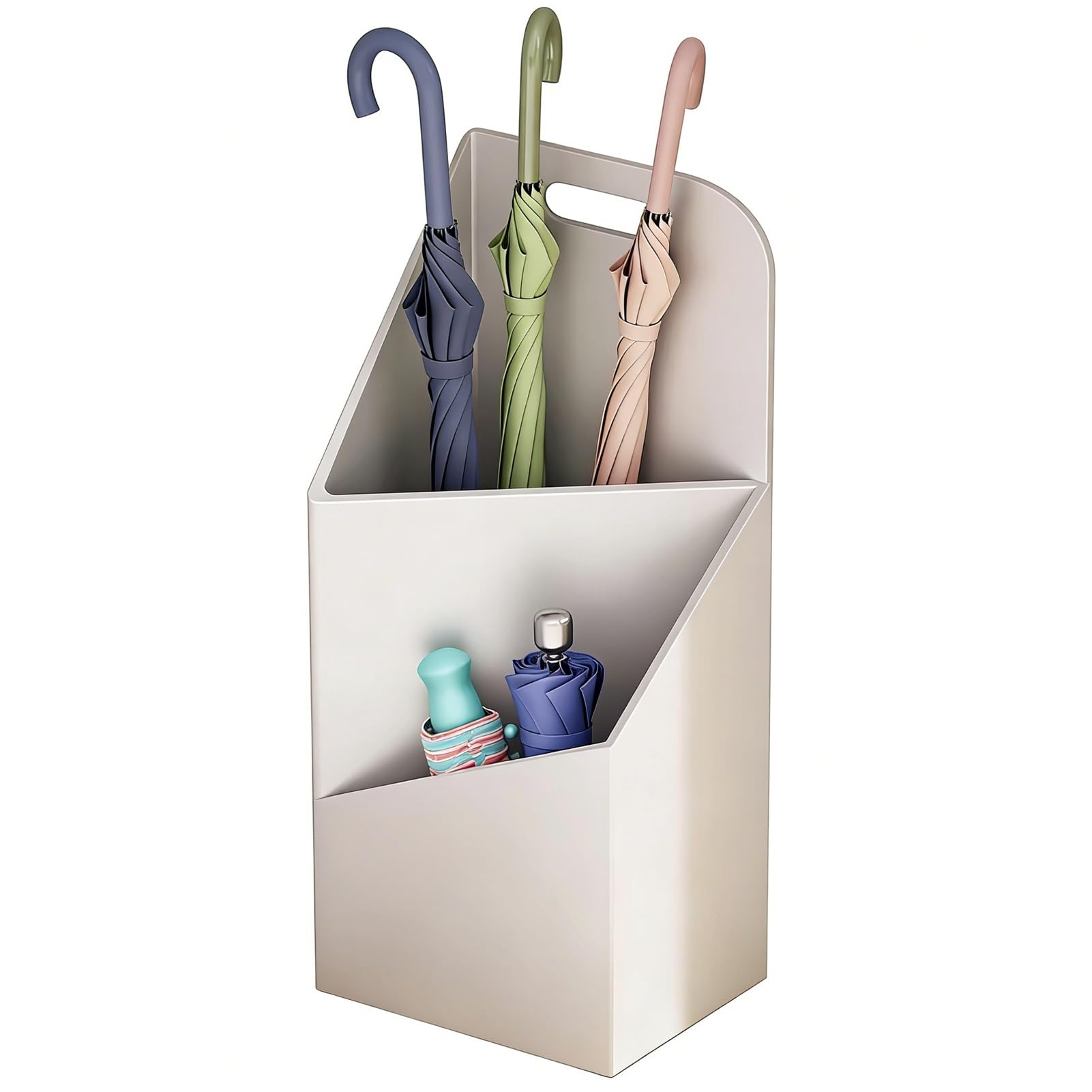 WXPGFEQ Large Geometric Metal Umbrella Stand, Sturdy 1-Piece Rack Holder for Hallway Entryway, Rustproof Collectible Bin for Wet Umbrellas