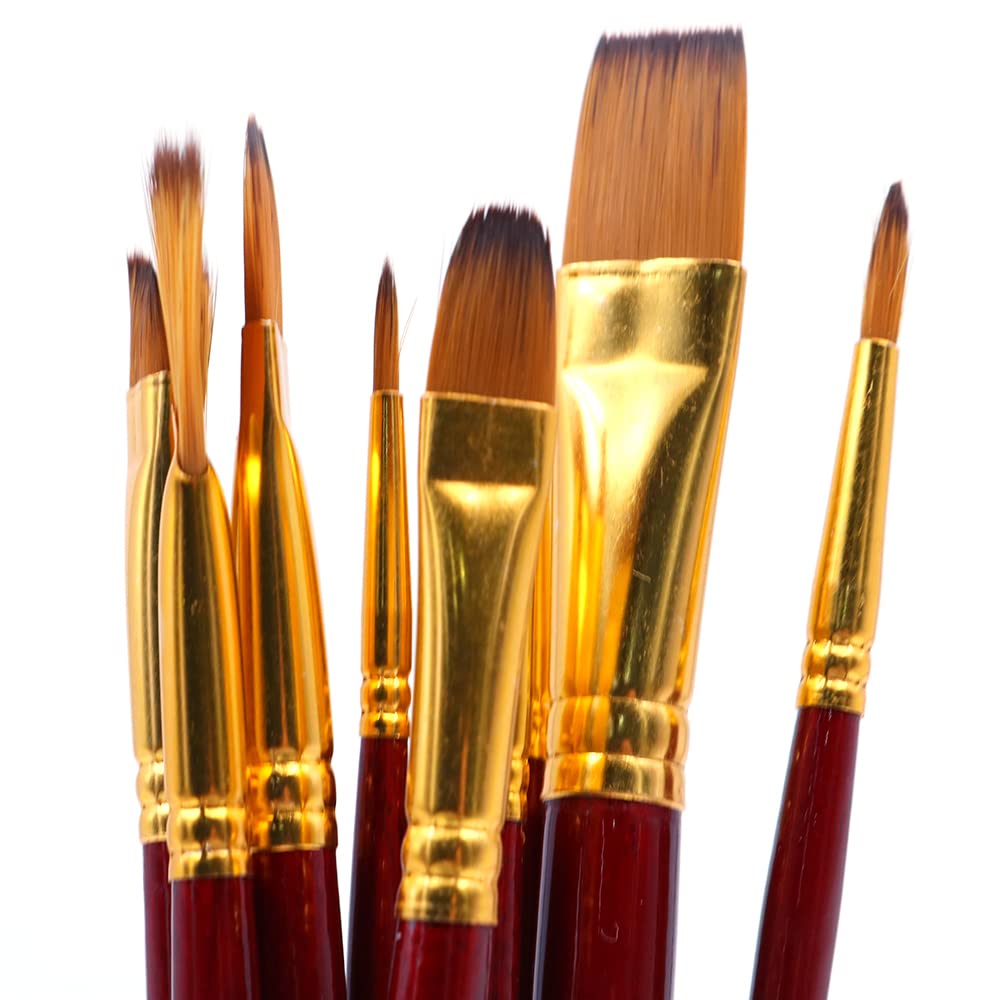 CENPEK 10 Pcs Artist Paint Brushes Set with Nylon Hair for Acrylic Oil Watercolour Fine Art Painting