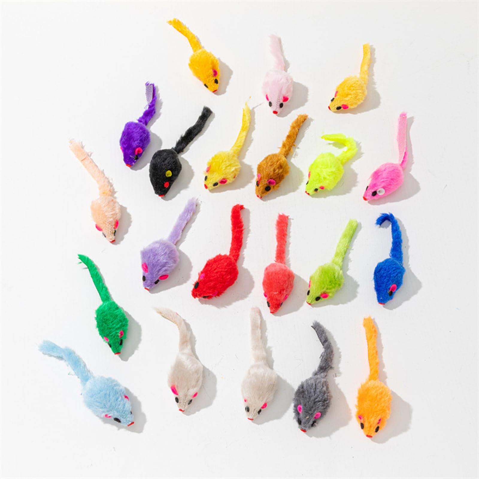 12 Piezas Ratones de Juguete,Color Aleatorio Peluche Ratones Juguetes, Ratón Gato para Gatitos, Interactivo de Hierba Gatera, para Gatito de Interior Jugando y Masticando