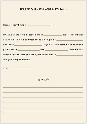 Miniatura 6 de Em & Friends Una caja de amistad Read Me When Caja de letras para rellenar en blanco para un amigo y un mejor amigo Notas de amor Set de papelería