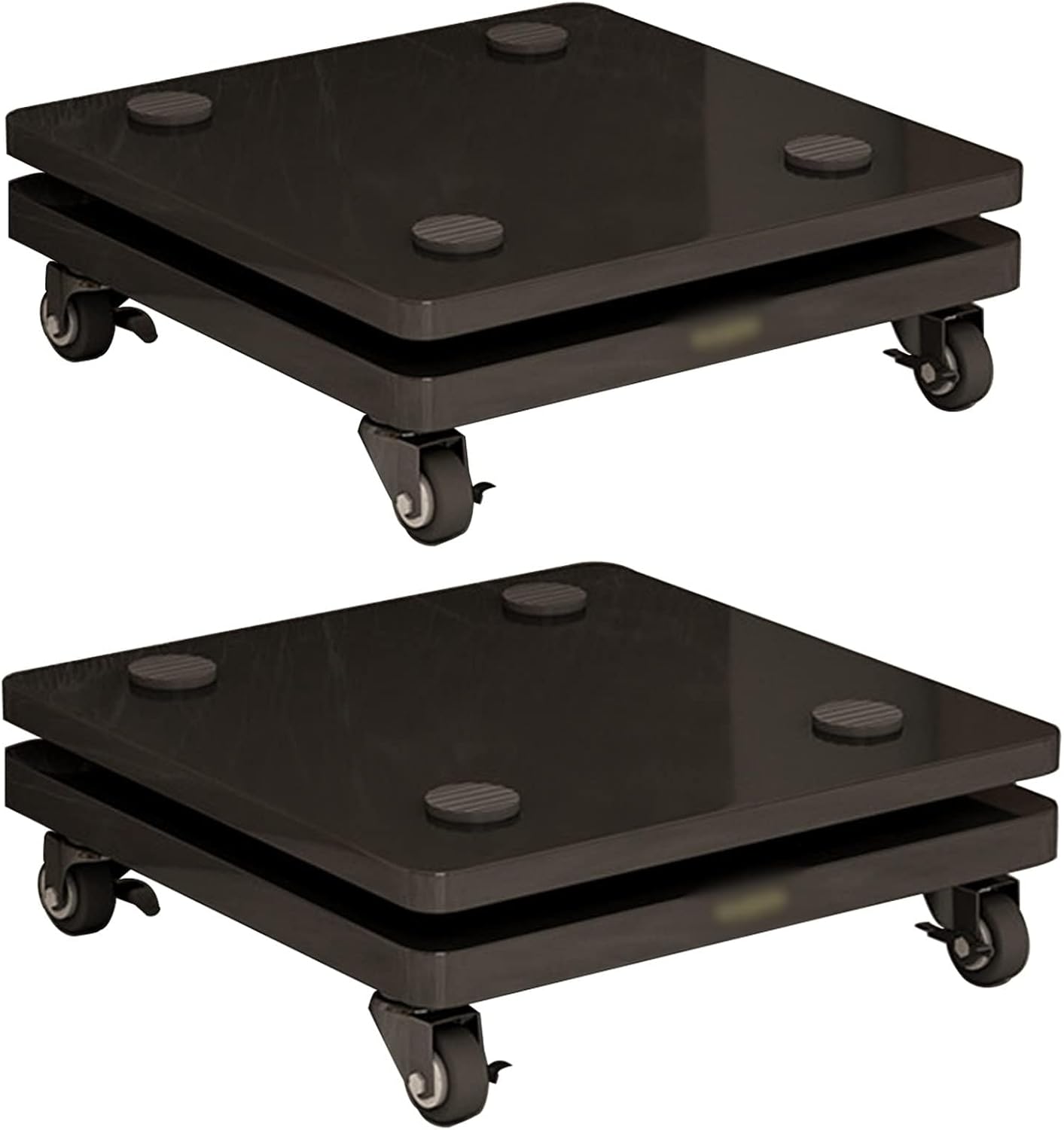 2PCS Floors Speaker Stands with Wheels, Mobile Subwoofer Base, Speaker Isolation Feet Platform, Riser Stabilizer for Standard Speaker,30x40cm
