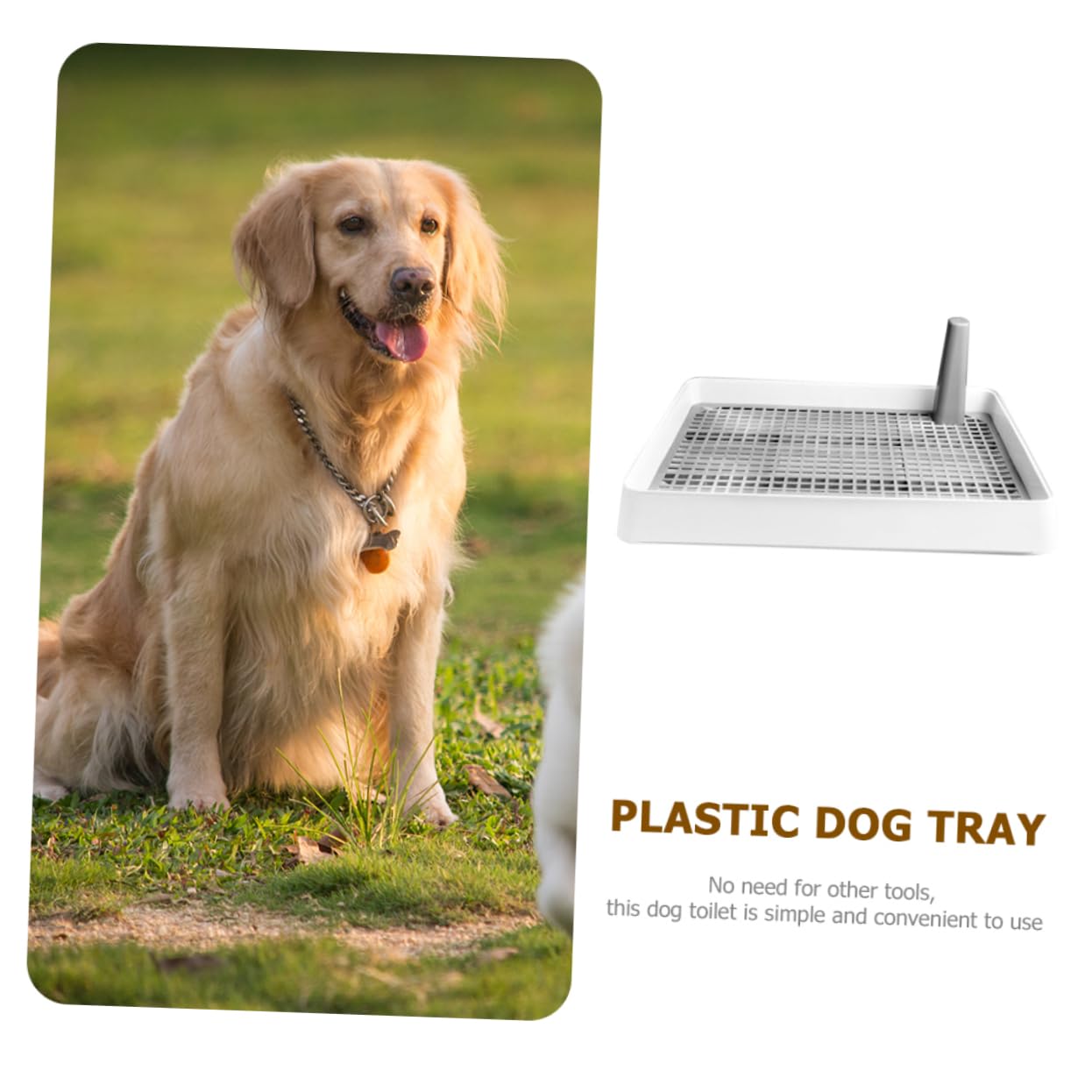 HOLIDYOYO Dog Toilet Training Puppy Toilet Large Pee Pads Plastic Puppy Tray Dog Pee Pads