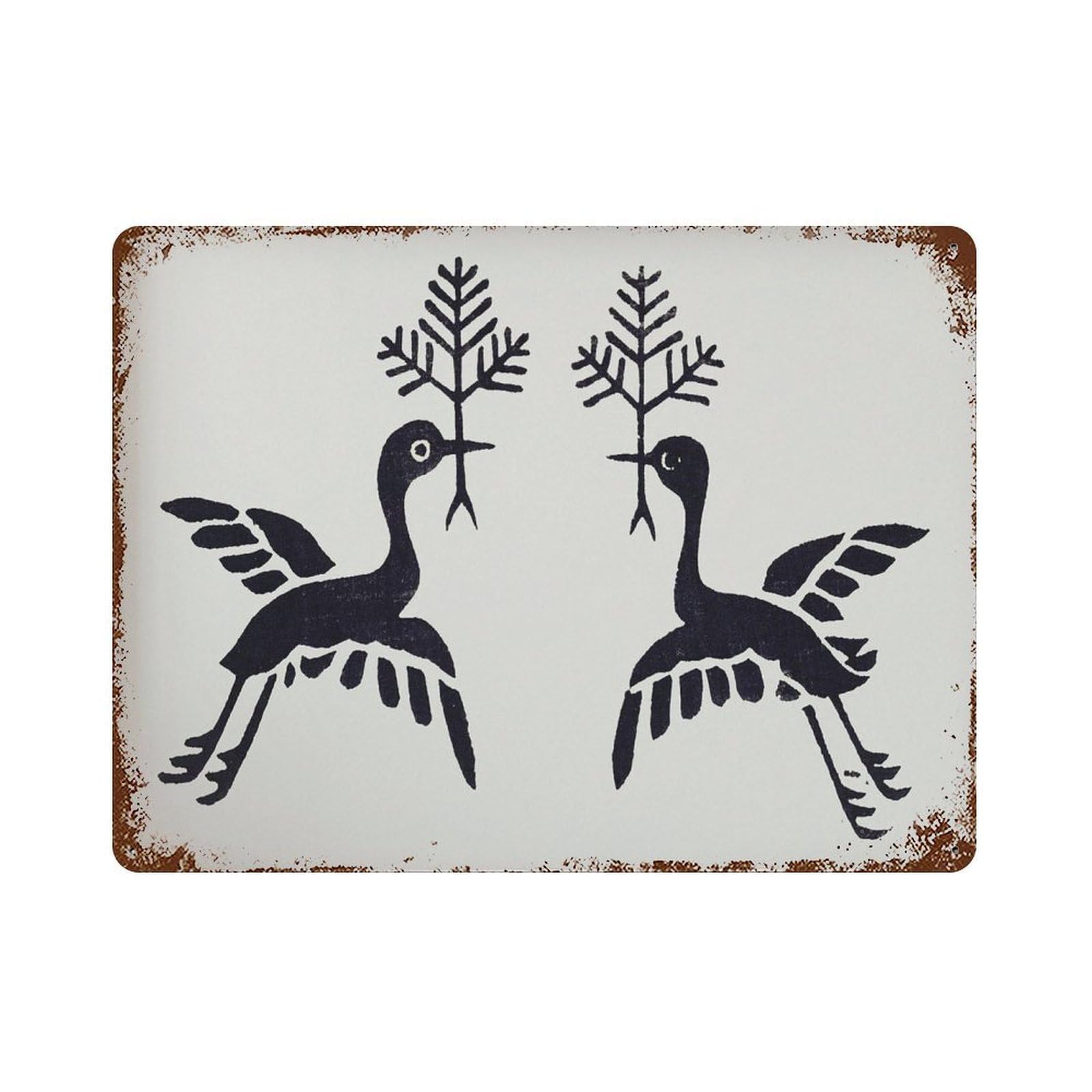 xiaoxiaoshen Japanese Birds Taguchi Tomoki, Vintage Decor Wall Decor Art Metal Tin Poster Modern Home Decor Art Home Bar Shop Decorations Vintage Sign 30x40cm