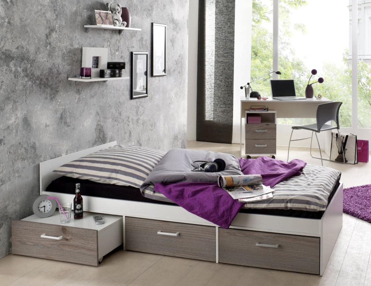 Jugendzimmer Berlin weiß matt Eiche Nelson 5-TLG. EAN 4260498522767