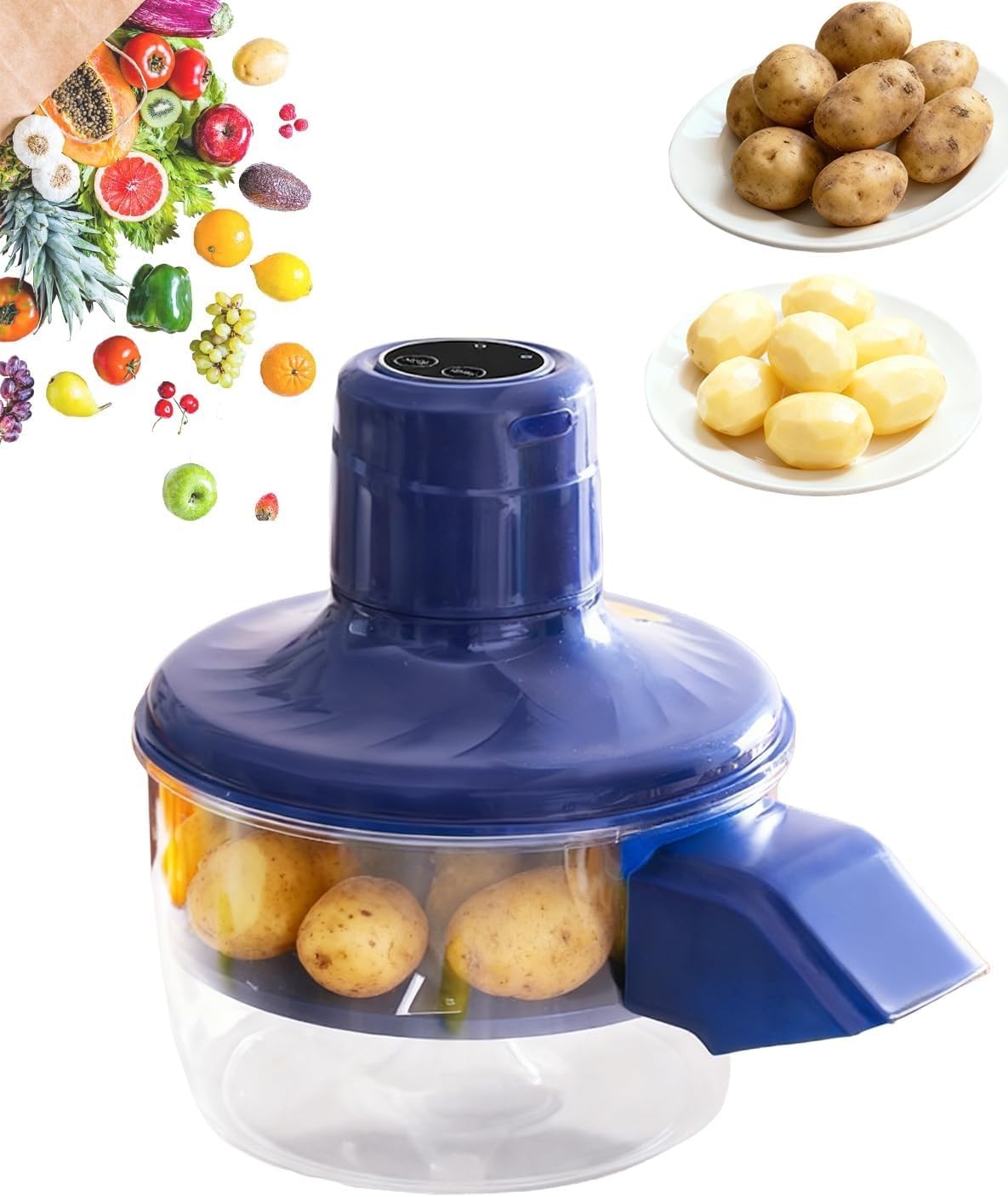 Pelador de patatas eléctrico automático y recargable para verduras de cocina