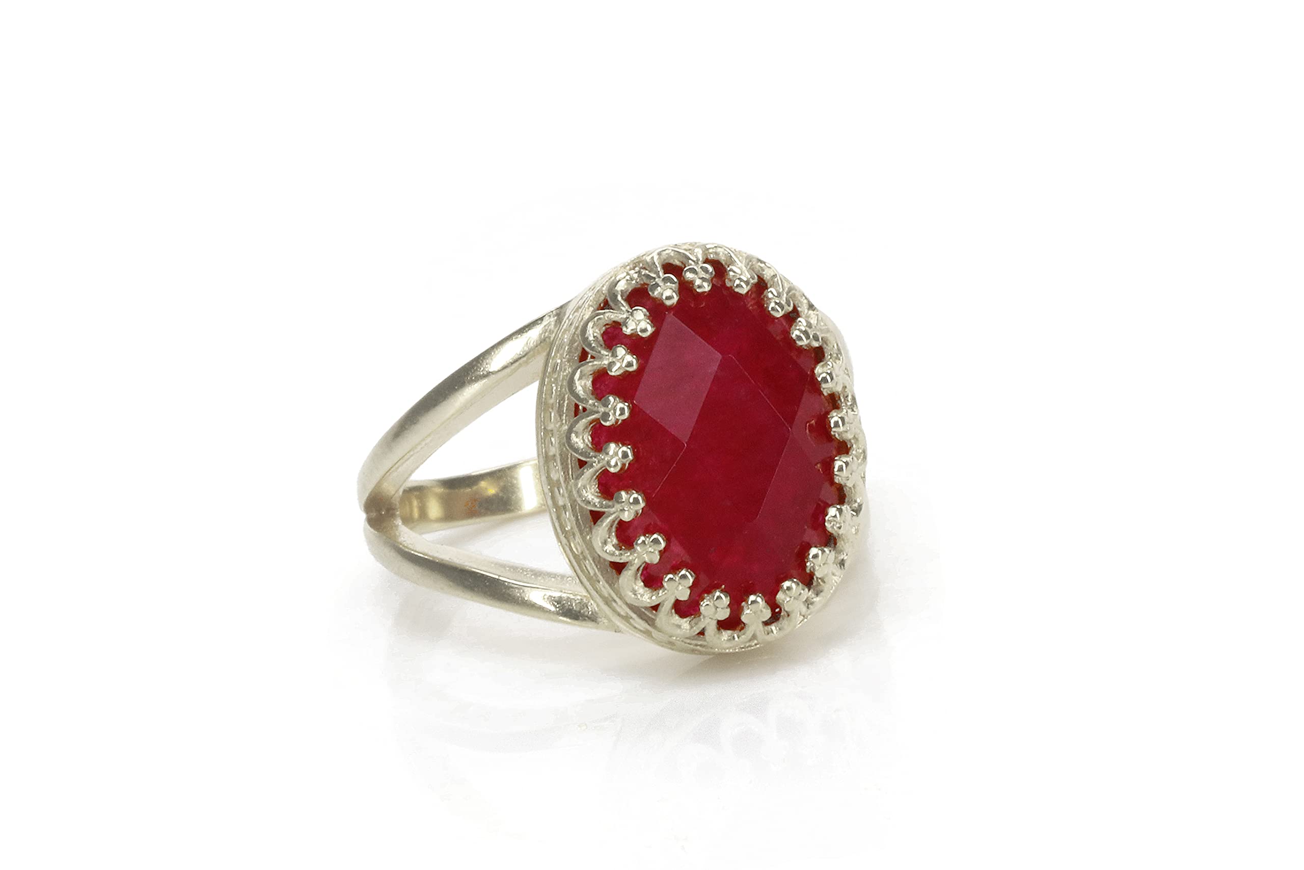 Anillo de Jade Vibrante en Plata - Anillos de Moda Únicos, Anillo de Compromiso Ovalado, Anillos para Todos los Días, Anillo de Promesa - Anillos de Plata de Ley 925 para la Moda y Regalo para Ella