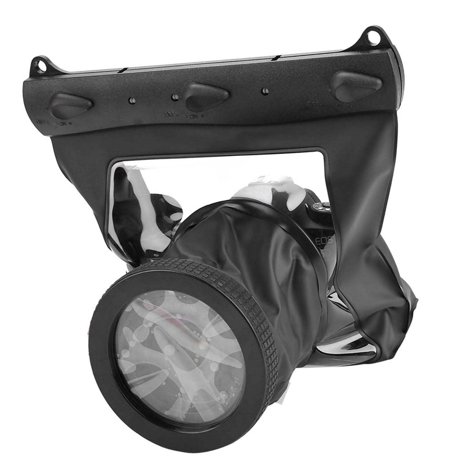 Custodia Impermeabile per Fotocamera, Antiurto Completamente Sigillata, Borsa Impermeabile Subacquea da 20 M, Custodia Subacquea per Fotocamere DSLR (BLACK)