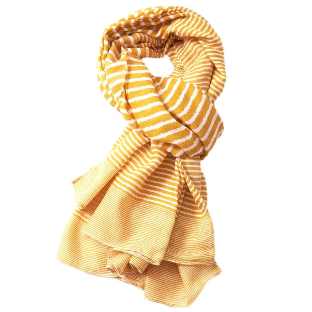 Purple Possum Women's Yellow Purple Possum® Striped Scarf Stripy Stripes Wrap Large Shawl Oversized Scarf