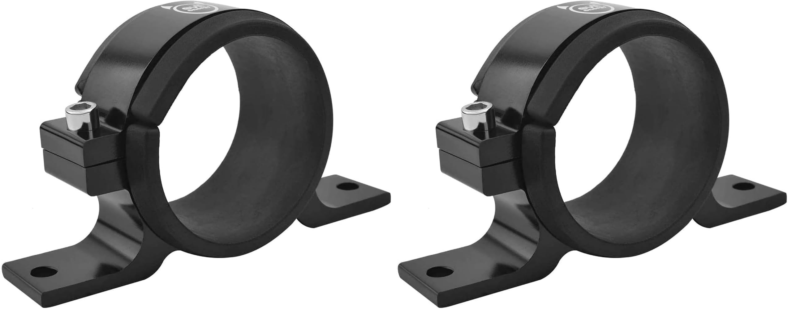 EVIL ENERGY 60mm Fuel Filter Mounting Bracket, Fuel Pump Clamp Holder Black (Pack of 2)