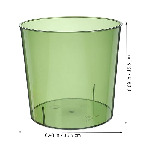 Miniatura 3 de MAGICLULU 2 cestas de basura de plástico redondo transparente, contenedor de basura pequeño, contenedor de basura para el hogar, baño, dormitorio,