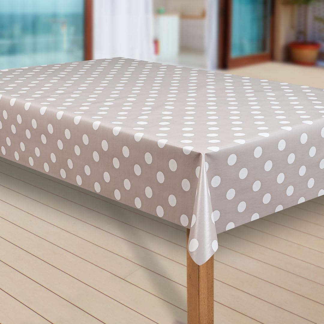 Marineblau Gepunktete Punkte PVC Vinyl Abwischbare Tischdecke Wachstuch