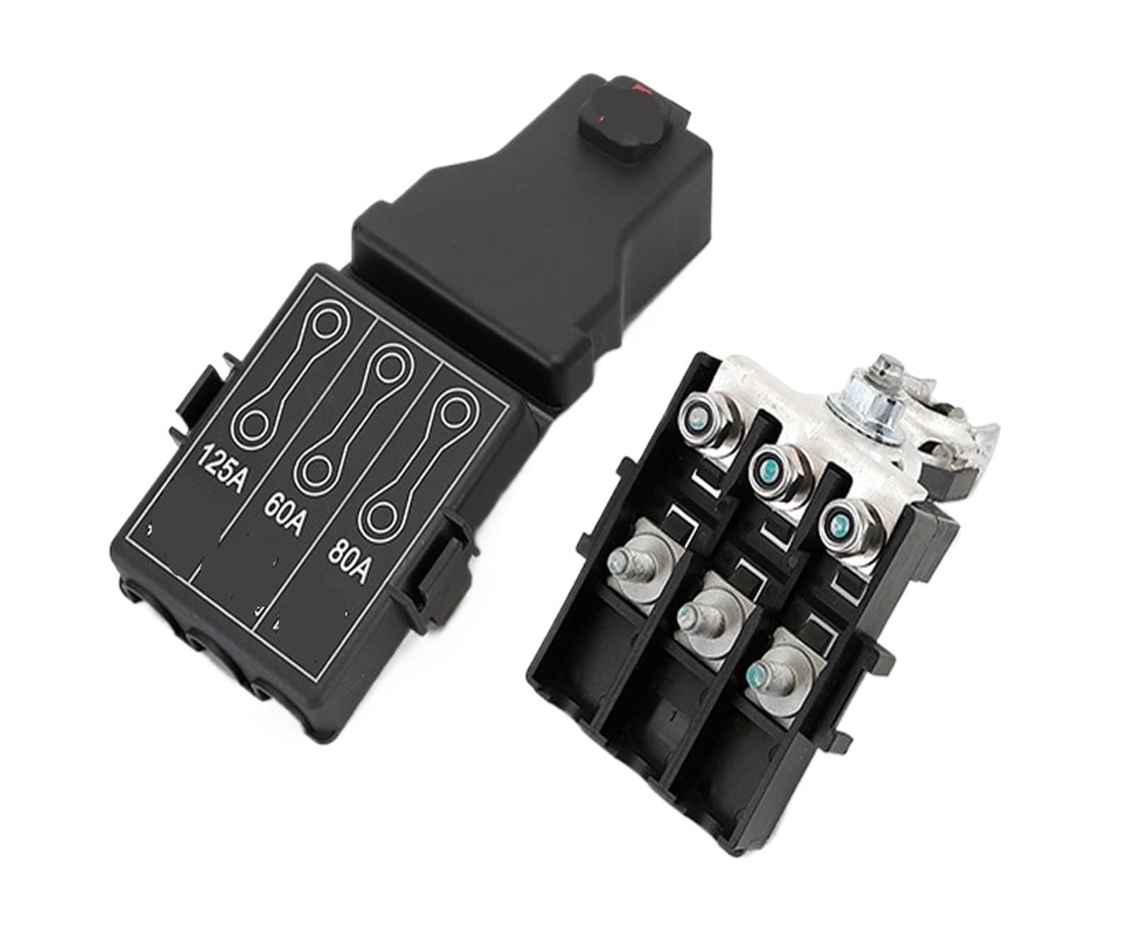 Support de la boîte à fusibles, Batterie de Voiture Automobile, 3 Voies/4 Voies, vis vers Le Bas, Bloc de Distribution d'énergie du véhicule, connecteur de bornes de Batterie(B)