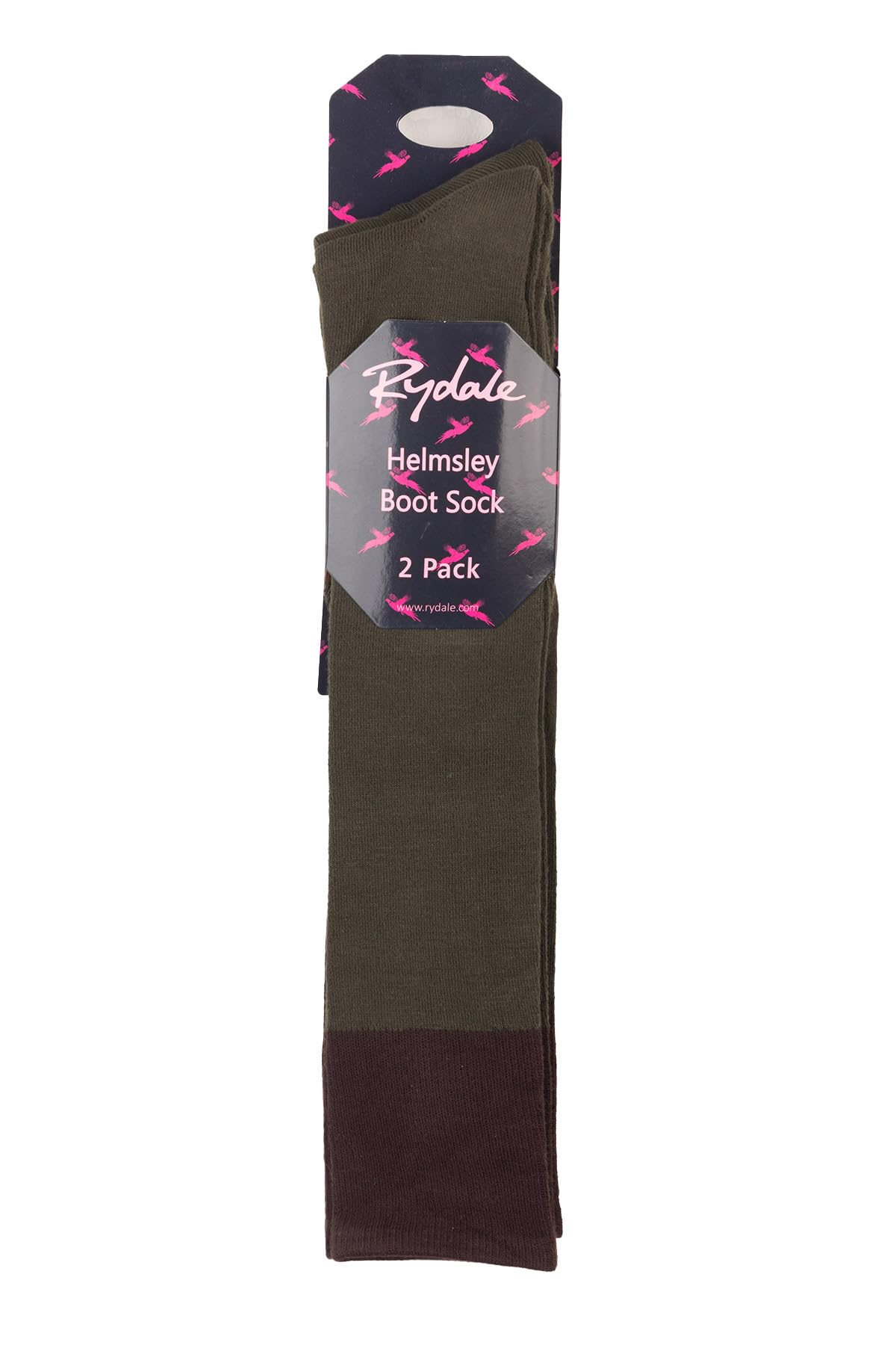 Rydale Ladies Tall Boot Socks Womens Winter Accessories Knee Length Sock (UK, Alpha, One Size, Regular, Regular, Dark Olive)