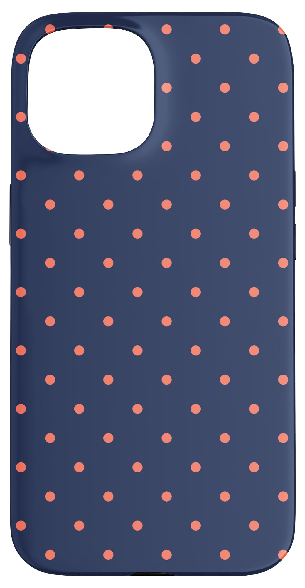 Polka Dot Navy Blue And Coral Case for iPhone 15
