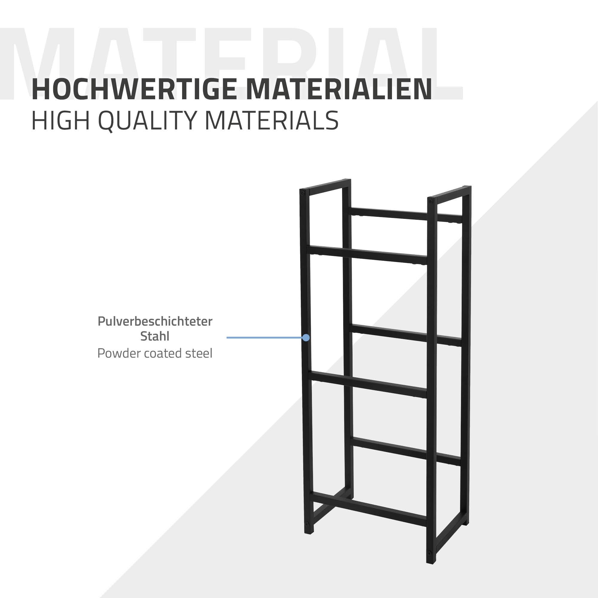 ML-Design Stojak na skrzynki na napoje na 3 skrzynki, 47x31x116,5 cm metalowy, wolnostojacy, stojacy stojak na skrzynki na napoje, stojak na napoje stojak na skrzynki na piwo