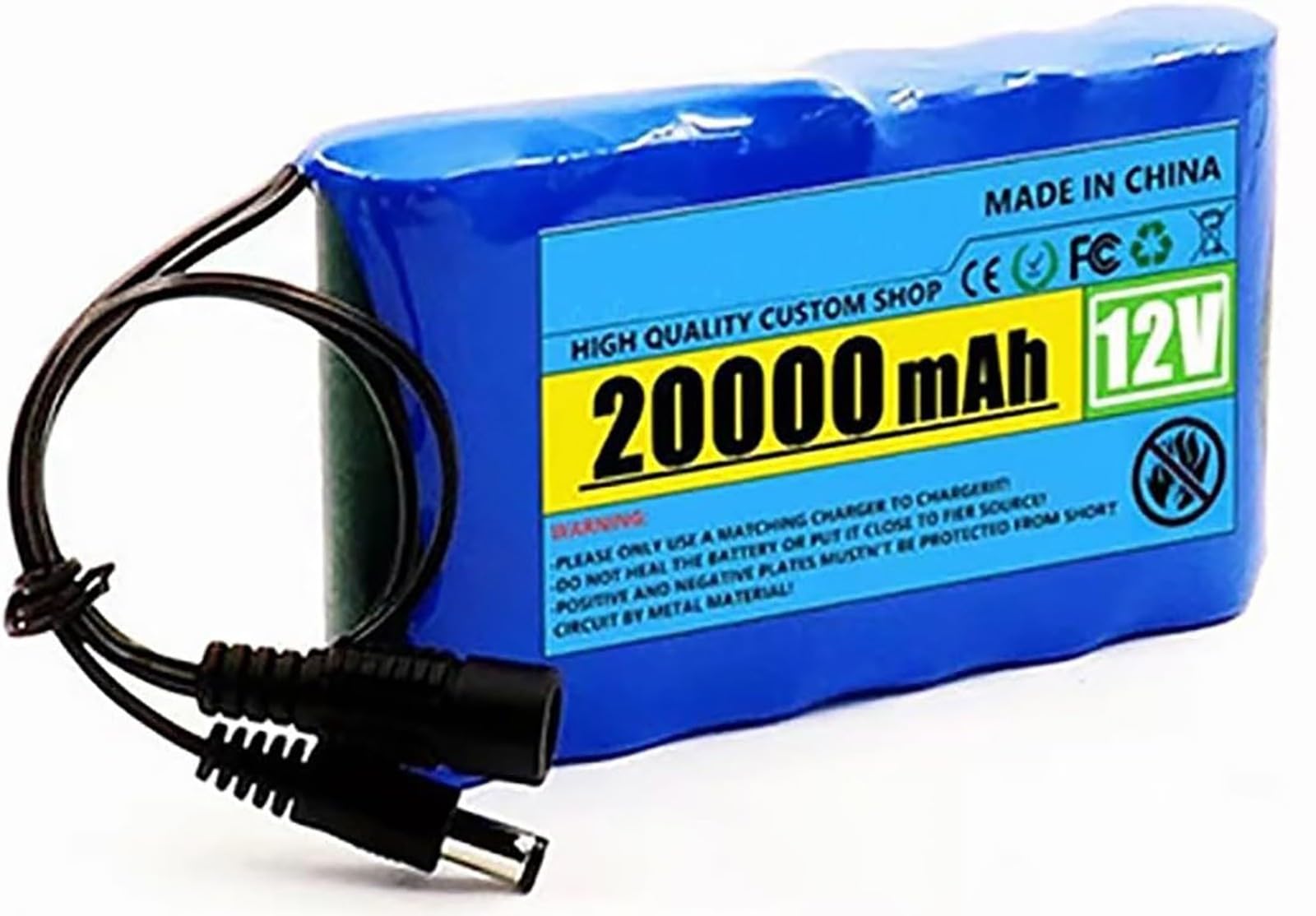 Akumulator litowy 3S2P 12 V 20 000 mAh ze zintegrowaną płytą ochronną, akumulator litowo-jonowy z ładowarką 12,6 V 1 A.