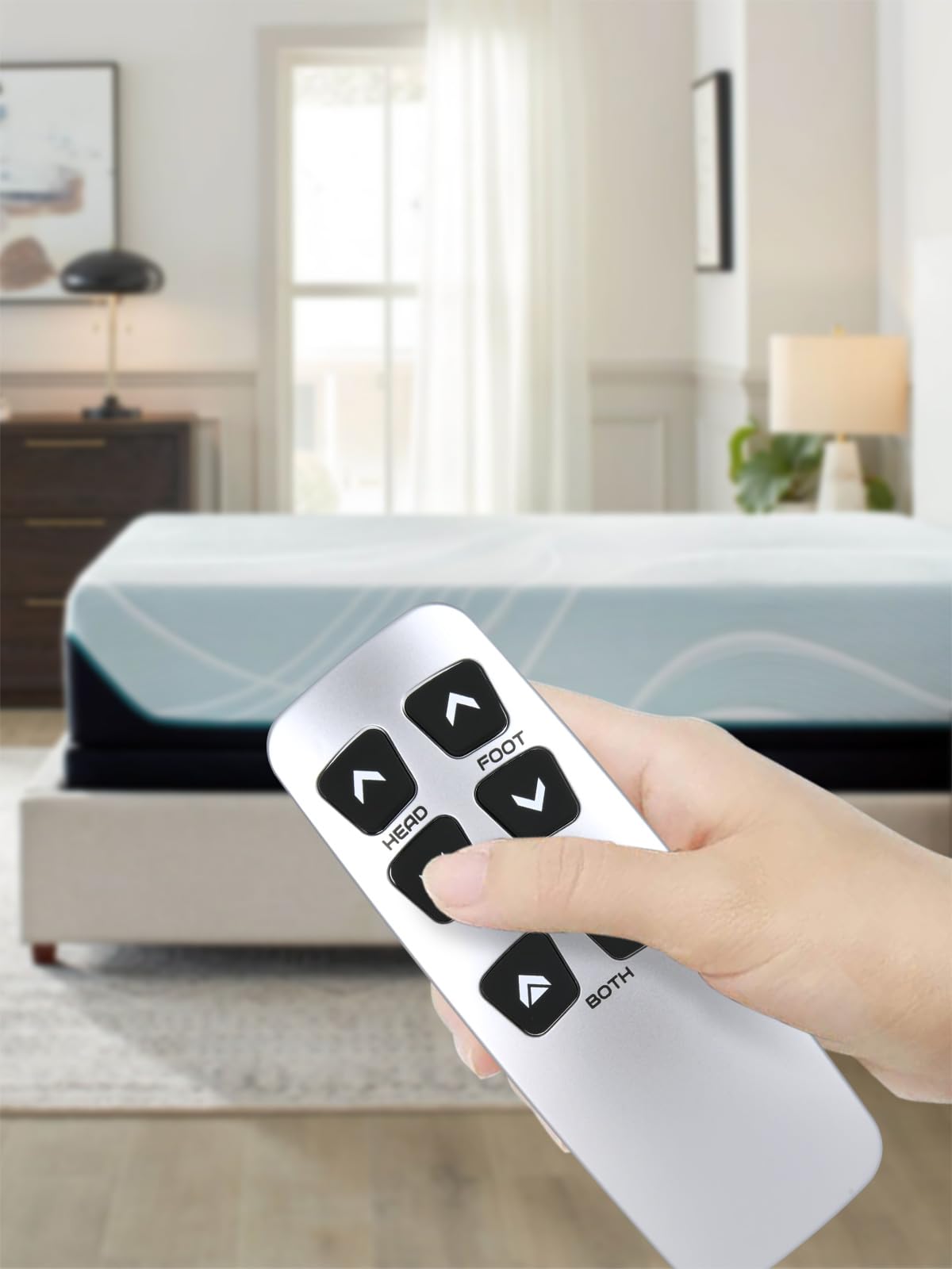 PZL New Replacement Remote Control Compatible with Leggett & Platt 100 Series II or New Gen T-120 Adjustable Bed Base (Silver Version)