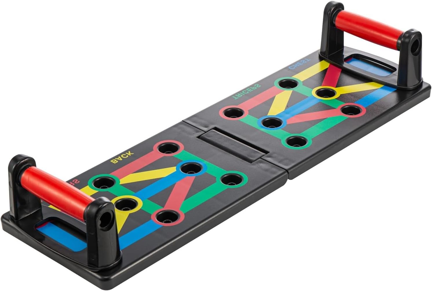 BREEZENEST Multiposition Press Up Board & Handles, Colour-Coded ABS Pushup Stands for Chest, Shoulder & Back Workouts, Ergonomic Non-Slip Grips for Home/Gym/Travel, Men & Women (12 in 1)
