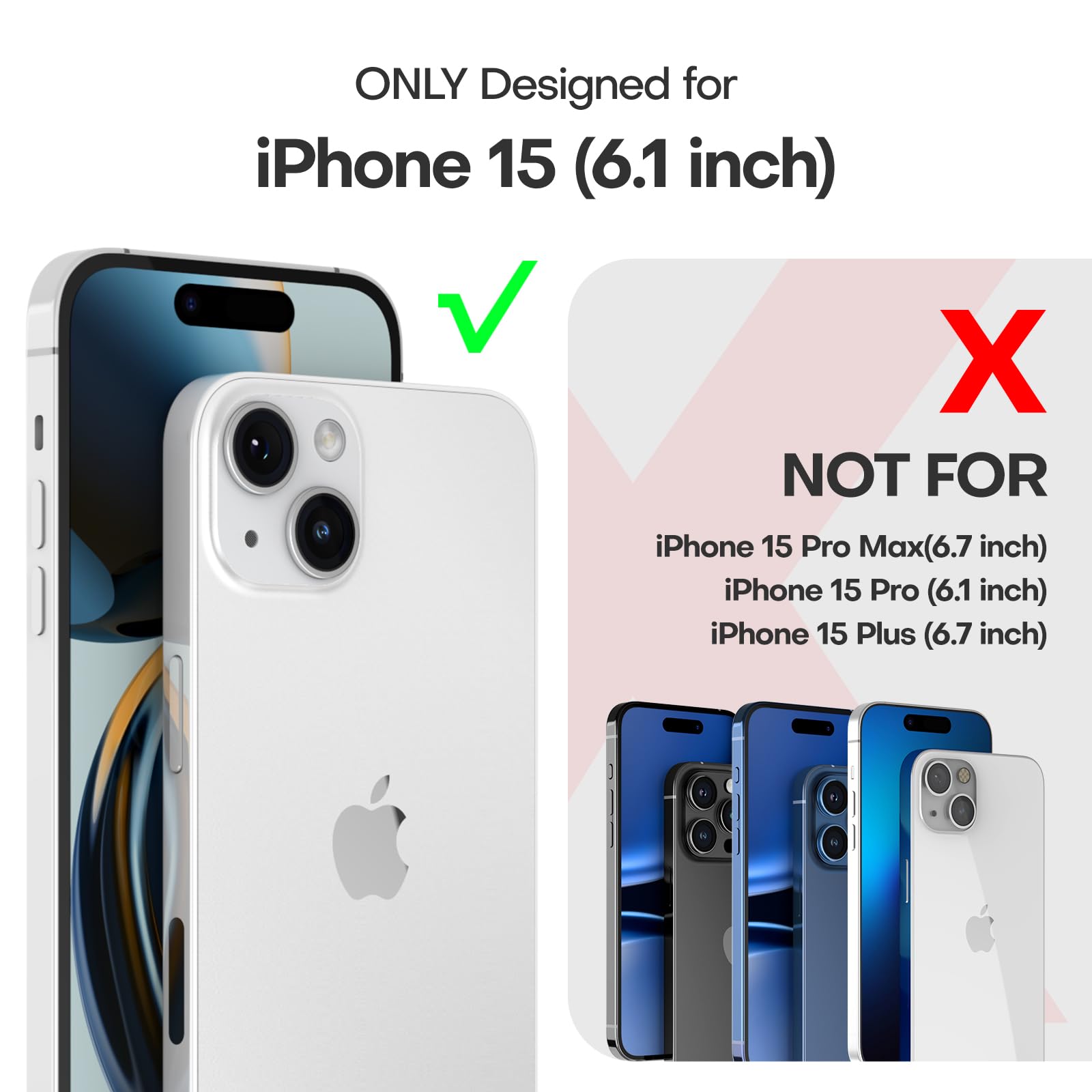 Amazon.co.jp: TAURI 5イン1 iPhone 15 用ケース [黄ばみません  