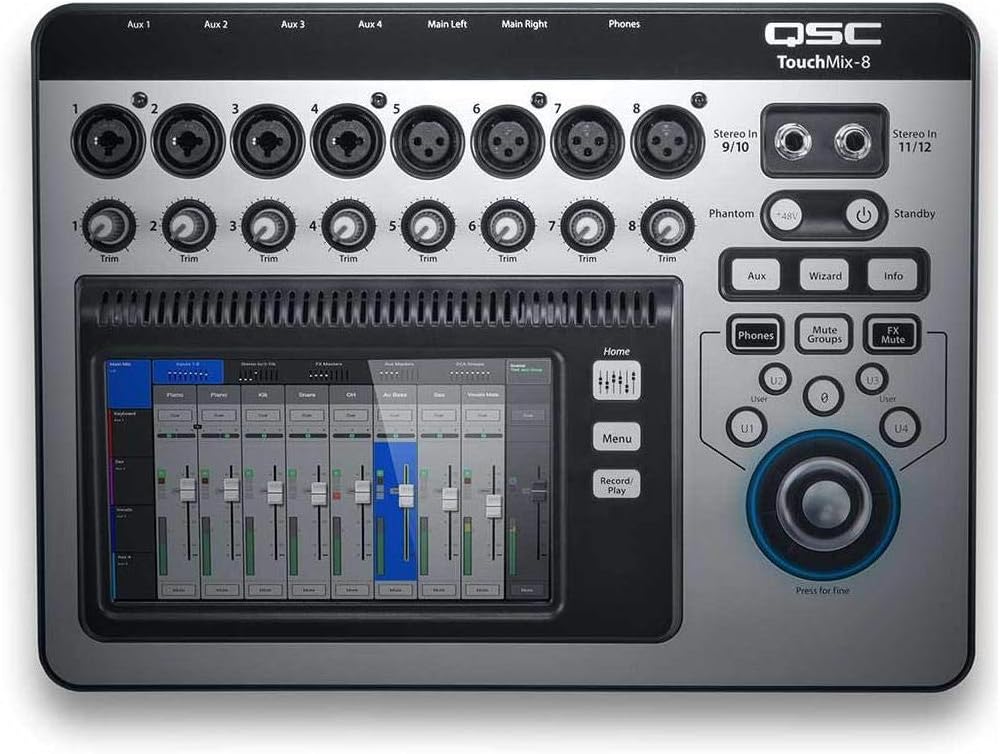 QSC TouchMix-8 Digital Mixer top view