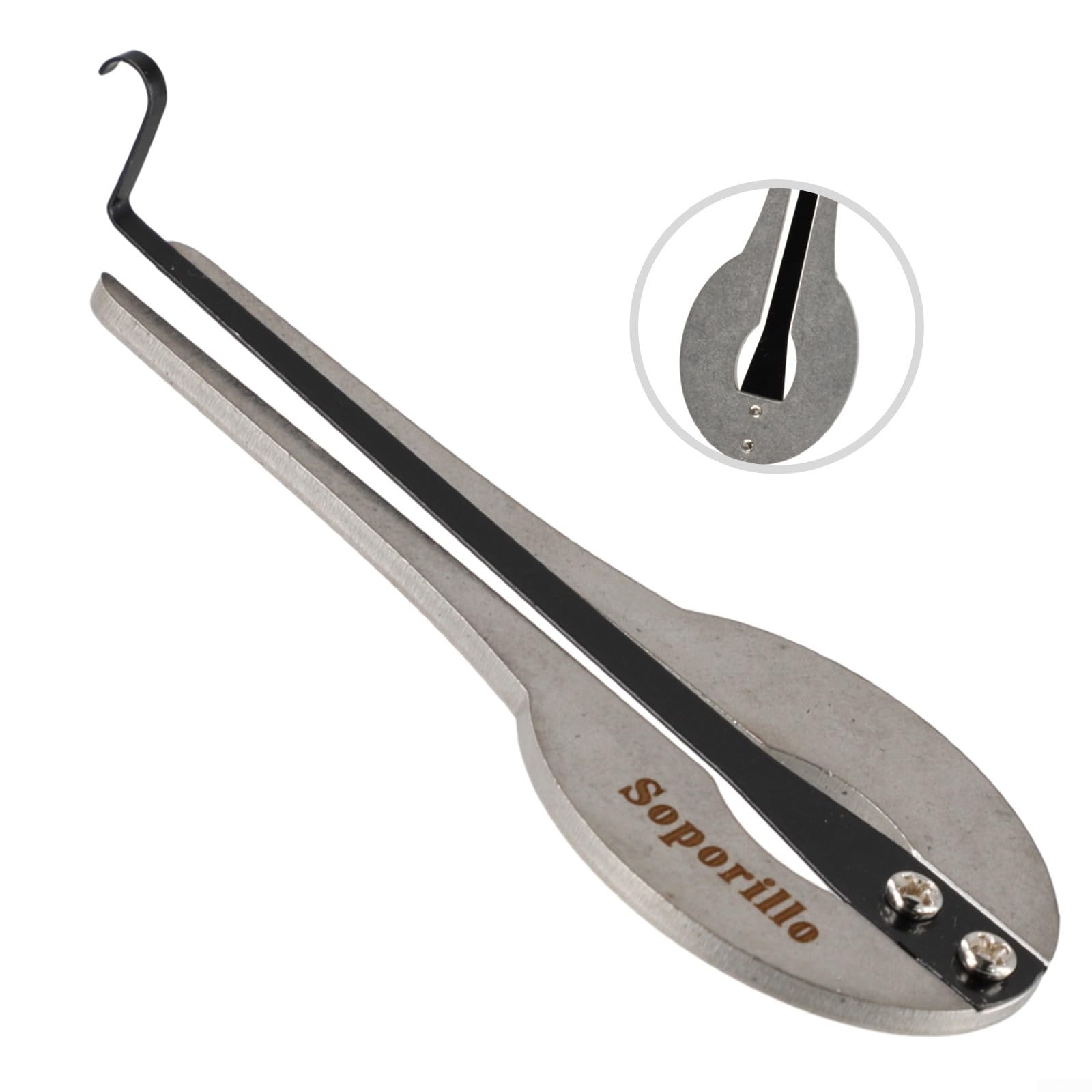 Harpe à mâchoire en acier inoxydable – Instrument de harpe juive portable pour débutant, outil de musique ethnique avec design compact de percussion de voyage, musique folklorique russe (taille S)