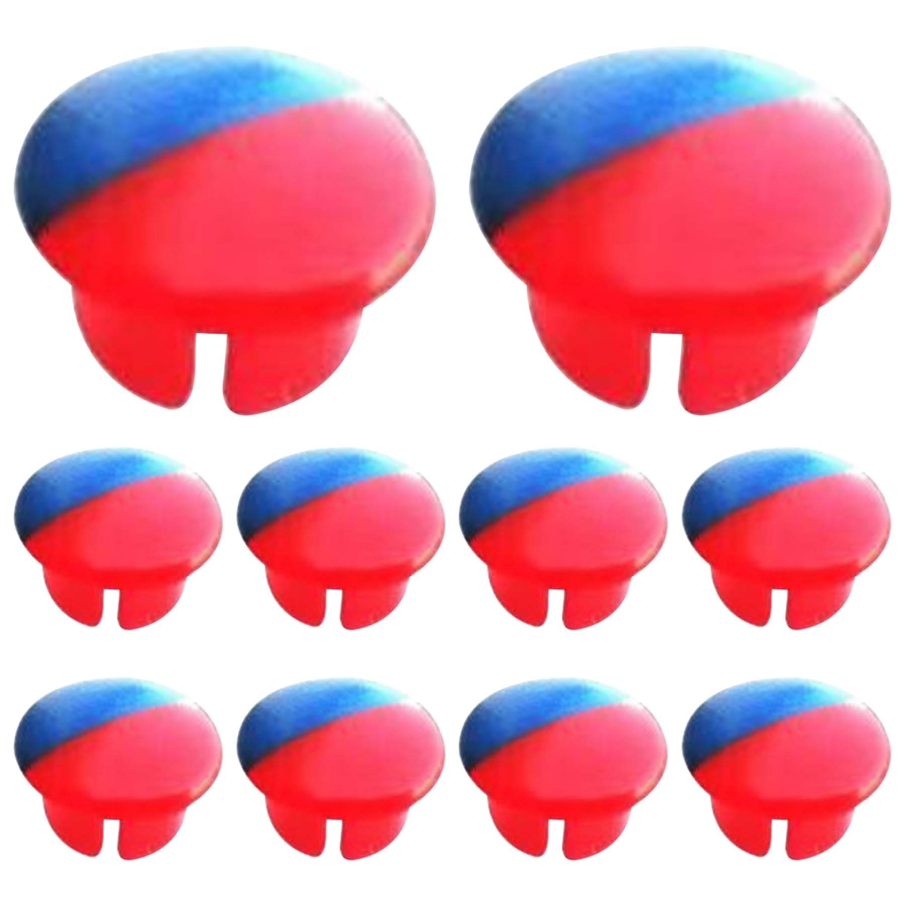 Pineeseatile Assorted Color 10Pcs Faucet Index Buttons Hot Cold Signs Switch Labels For Kitchen Bathroom