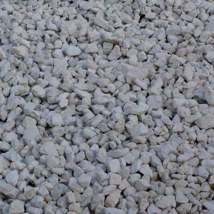 Gravier 40/125 Concassé Calcaire Premium, Big Bag de 1500kg, Blanc-Beige