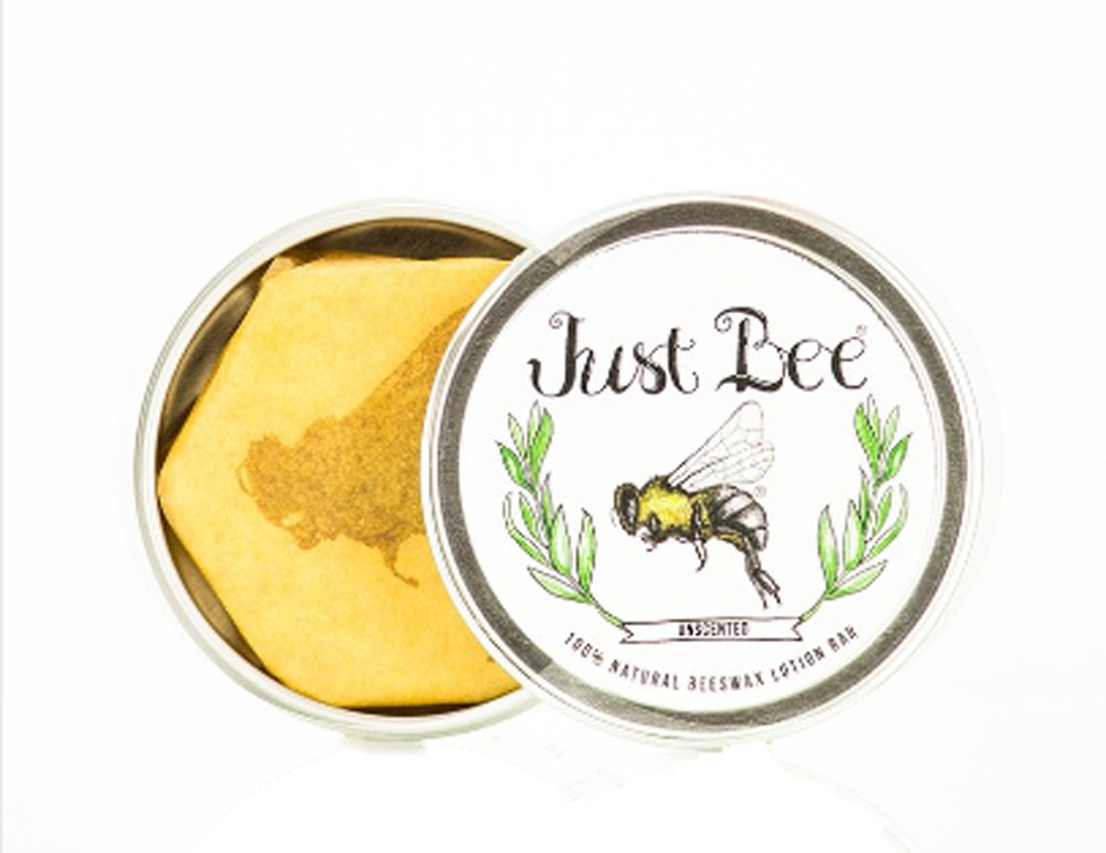Just BeeNaturally Gathered Beeswax Lotion Bar (Unscented)