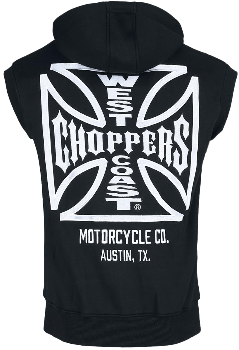 West Coast Choppers WCC OG ATX - Sweat à Capuche Sans Manches Homme Veste noir L