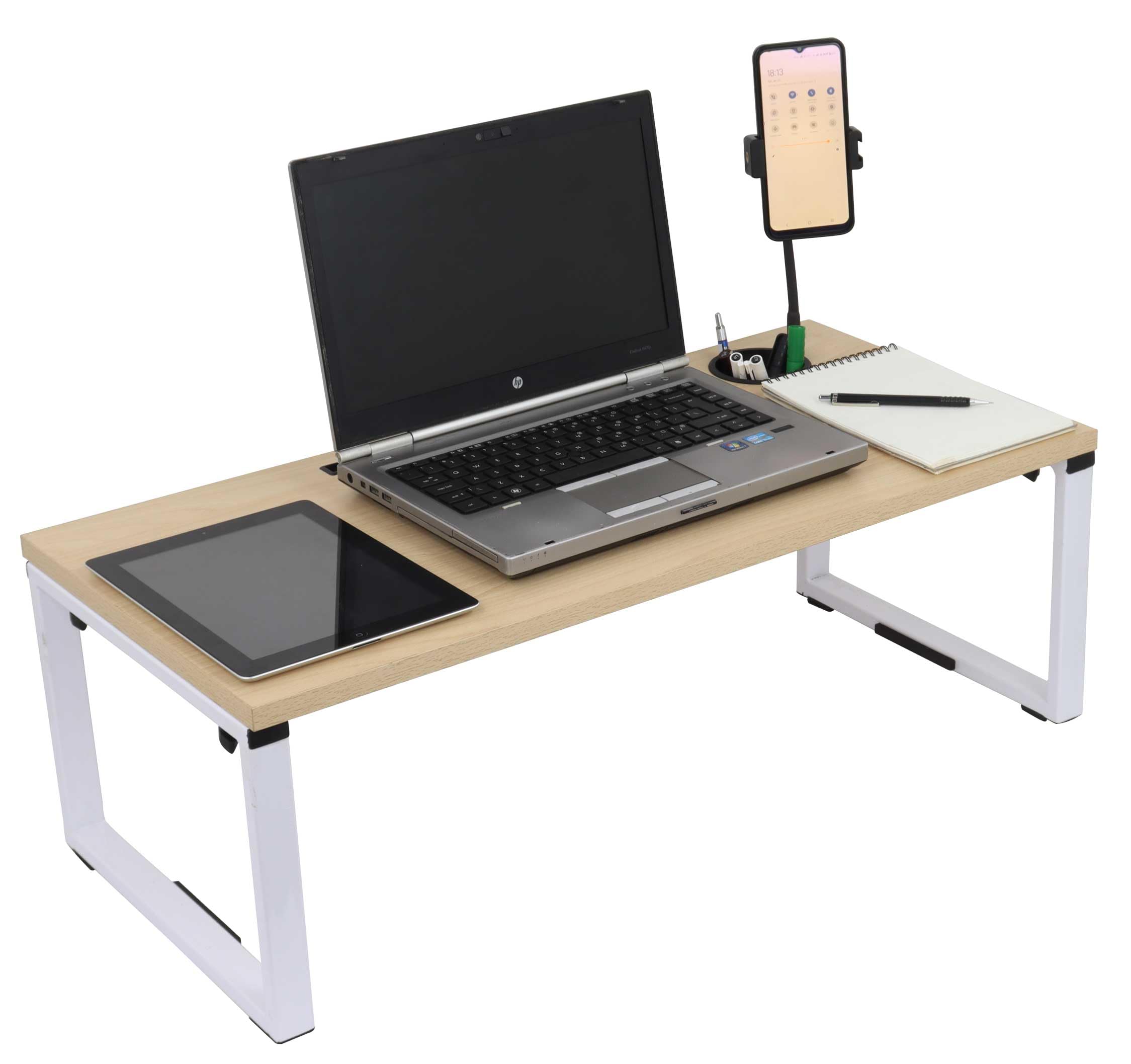 Isomars Bed Desk/Floor Desk with Mobile Holder 76cm x 35.5cm (30" x 14") Laptop Study Table for Work from Home, Online Classes, Card Games and Kids Activities (Wooden) (B0CYC927M1) Amazon Price History, Amazon Price Tracker