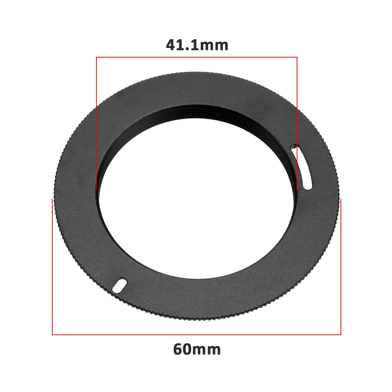 The Lord of the Tools 2pcs Adaptateurs de Monture d'objectif en Alliage d'aluminium pour Objectif M42 Compatible avec PENTAX K-5 K-3 Diamètre Extérieur 60 mm Diamètre Intérieur 41,1mm
