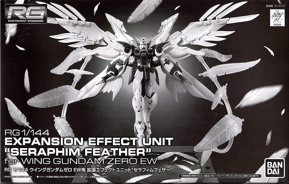 BANDAI RG 1/144 Wing Gundam Zero EW for Expansion Effects Unit Seraphim Feather