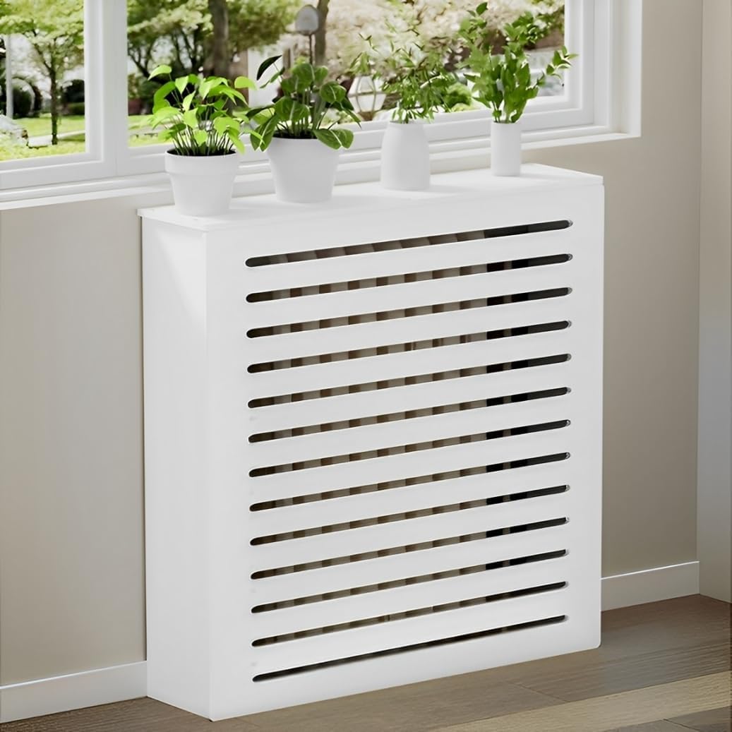 YIQIFLY Radiator Cover Shelf Heater Heating Cabinet Shelf, Portable White Heater Covers for Radiators for Home Living Room Bedroom Office Heating Decorative Cabinet (31.5" Lx31.5 Hx7.9 D) 31.5"Lx31.5"Hx7.9"D