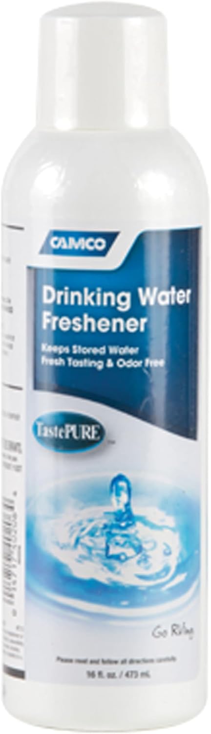 Camco TastePURE Drinking Water Freshener – Prevents Algae and Slime Build Up in Your Drinking Water Tank, Rids Odors and Bad Tastes 16 oz (40206)